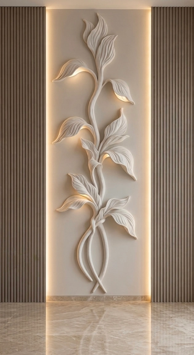 CNC Wall Panel — Handcrafted Marble Decor by Ram Krishna Moorti Art Jaipur