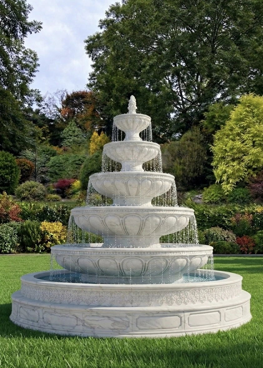 Marble Fountain — Handcrafted Marble Decor by Ram Krishna Moorti Art Jaipur