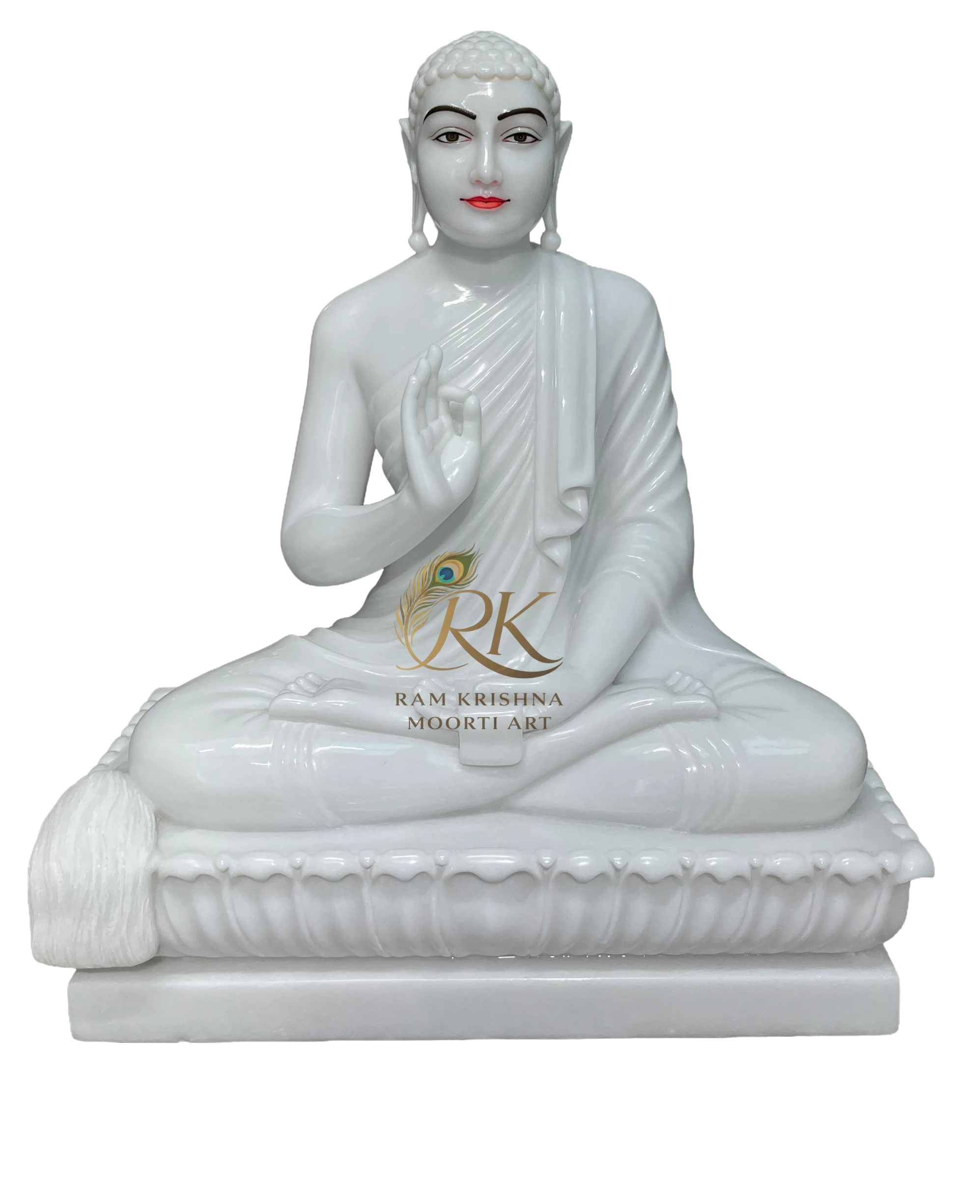 Jain Moorti — Handcrafted Marble Bhagwan Moorti by Ram Krishna Moorti Art Jaipur