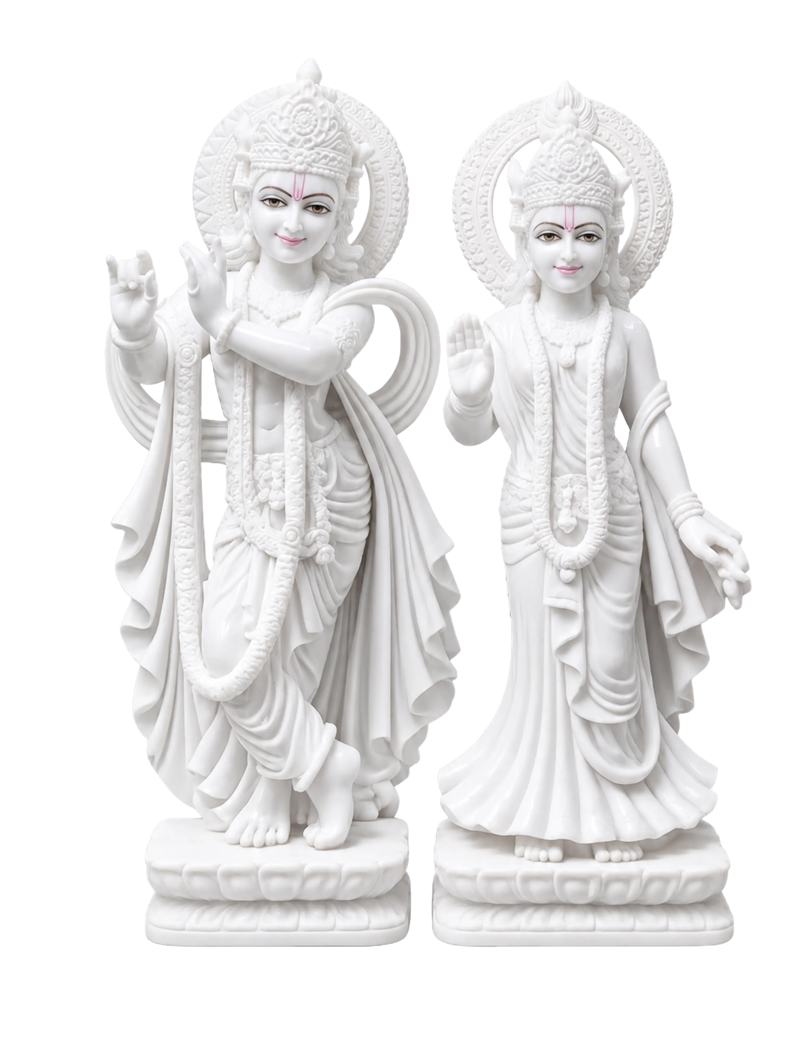 Radha Krishna — Handcrafted Marble Bhagwan Moorti by Ram Krishna Moorti Art Jaipur